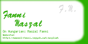 fanni maszal business card